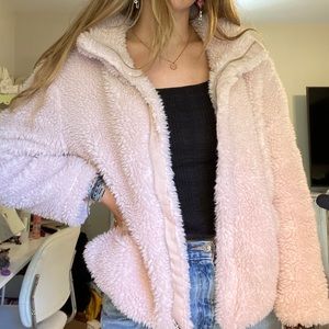 pink teddy jacket